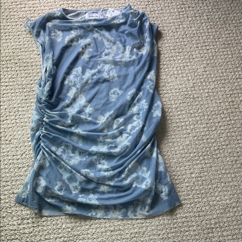 Light Blue Floral Blouse